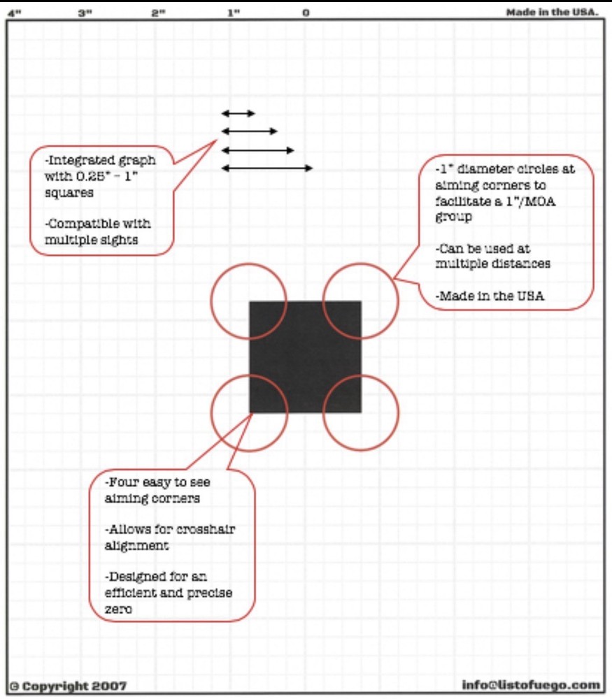 Zeroing Targets (75 Paper Targets) for Sighting in, Shooting Range