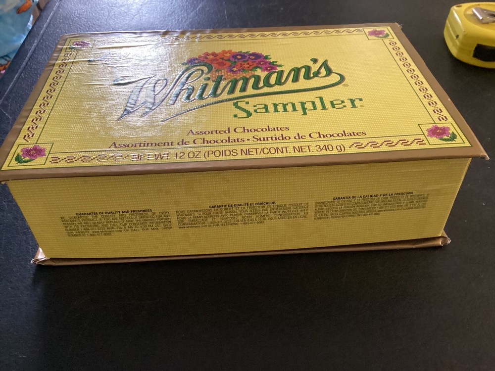 Empty Whitman's Sampler Chocolate Candy Box