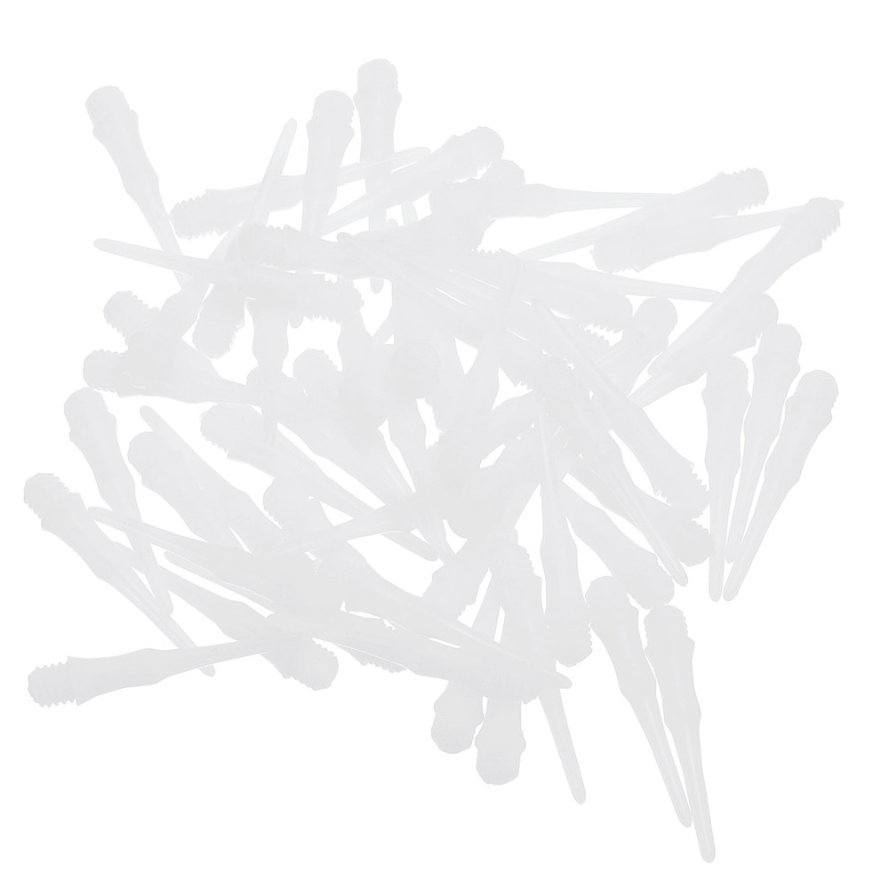 60Pcs 2BA Thread Plastic Soft Dart Tips Replacement Dart Accessories, White