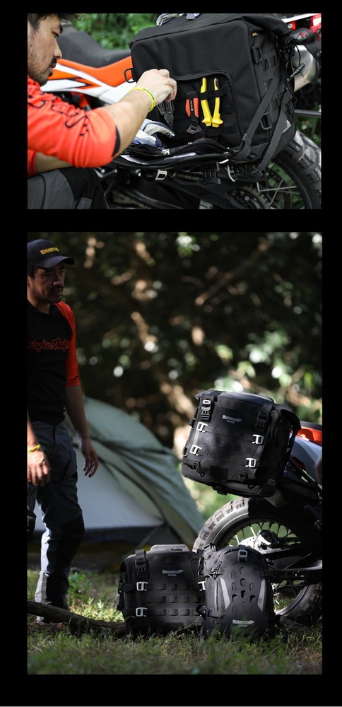 Rhinowalk Quick Release Saddle Bag 35L Waterproof with Lock Hole Molle System