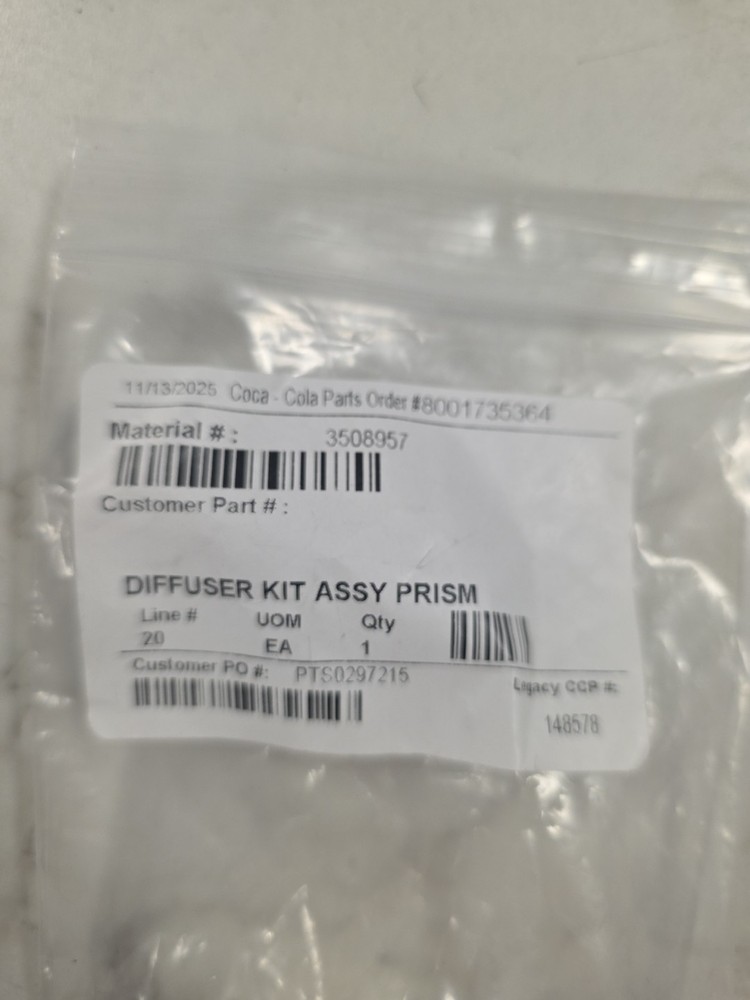 Cornelius Kit Diffuser Assembly Prism