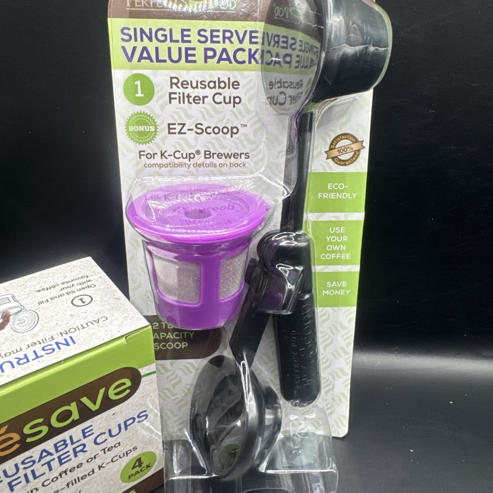 2pkPerfect Pod Single Serve Value Pack Reusable Filter Cup & EZ-Scoop For K-Cup