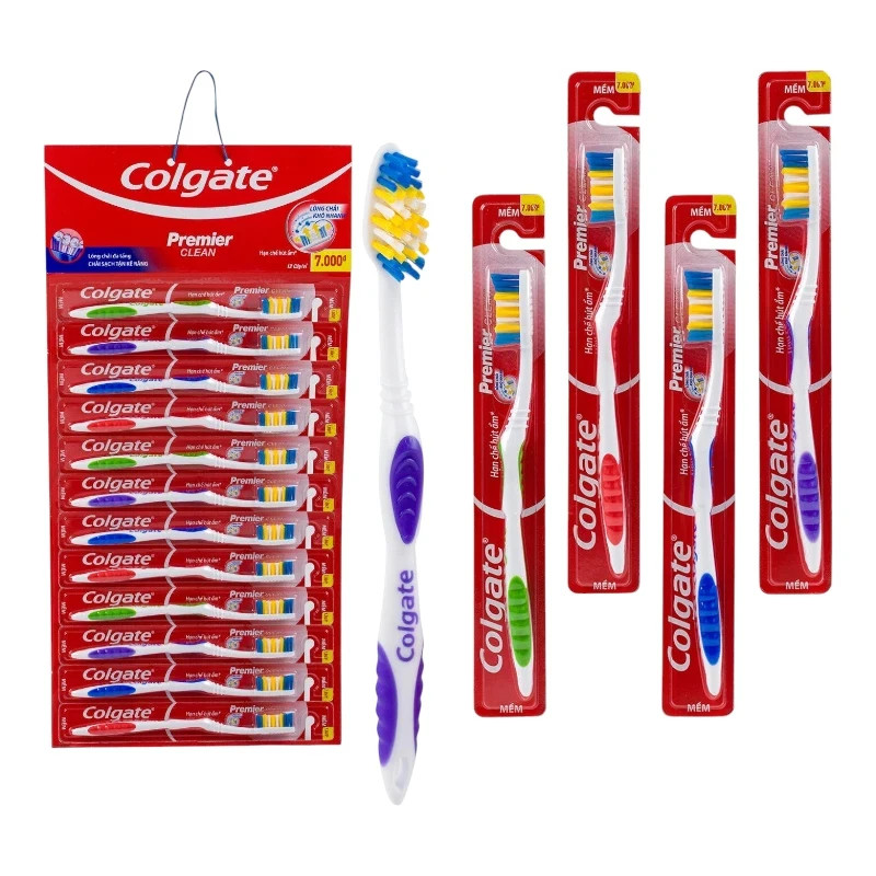 Colgate Premier Clean Toothbrush Medium Bristles Full Head Extra Clean 24 Pack
