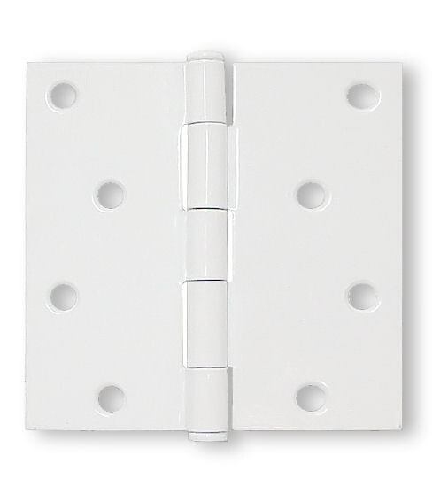 (12 Pack) Off-White 4" X 4" Square Corner Hinge