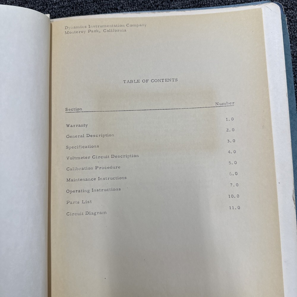 Dynamics Model 4683 D-C Microvoltmeter Operating Instructions 4683-0002