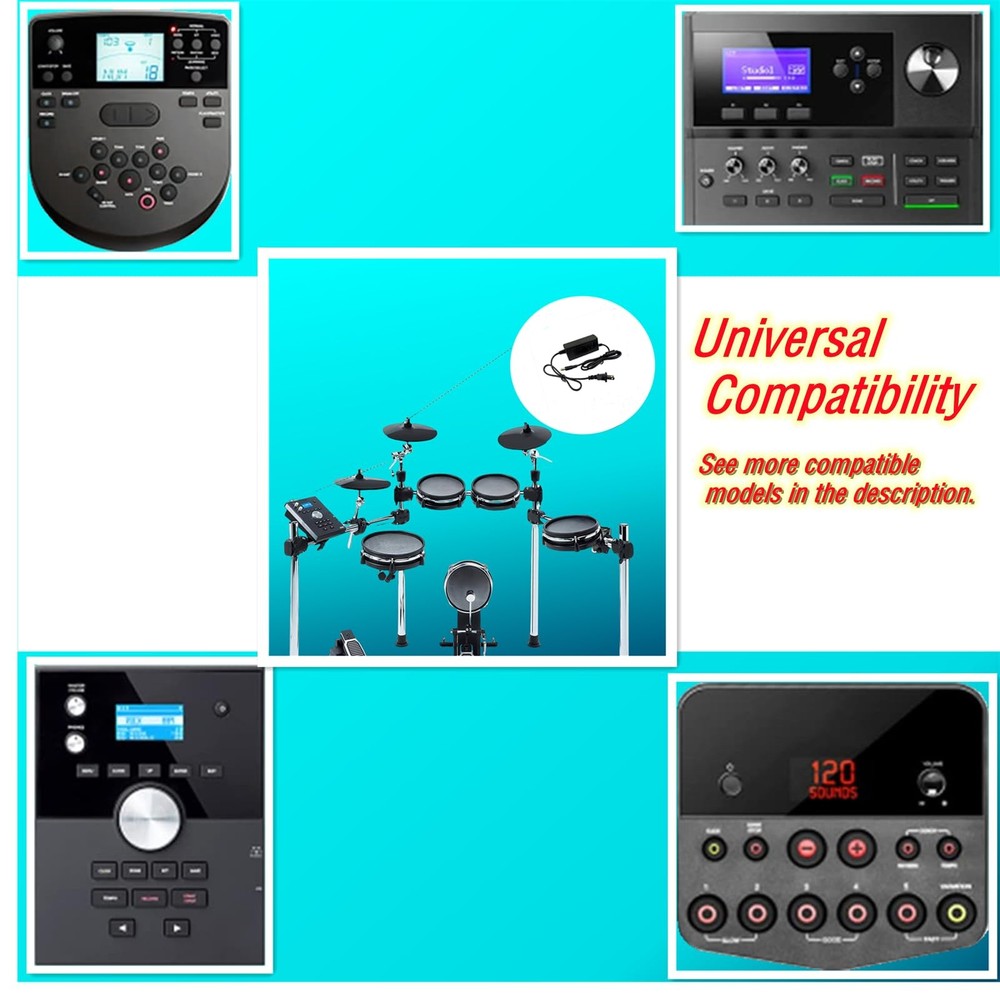 DC9V Power Cord For Alesis Command Mesh Nitro Max Pro Electronic Drum Module