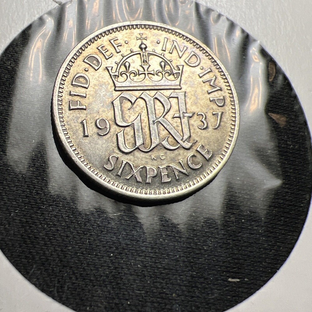 1937 Great Britain silver 6 pence X2078