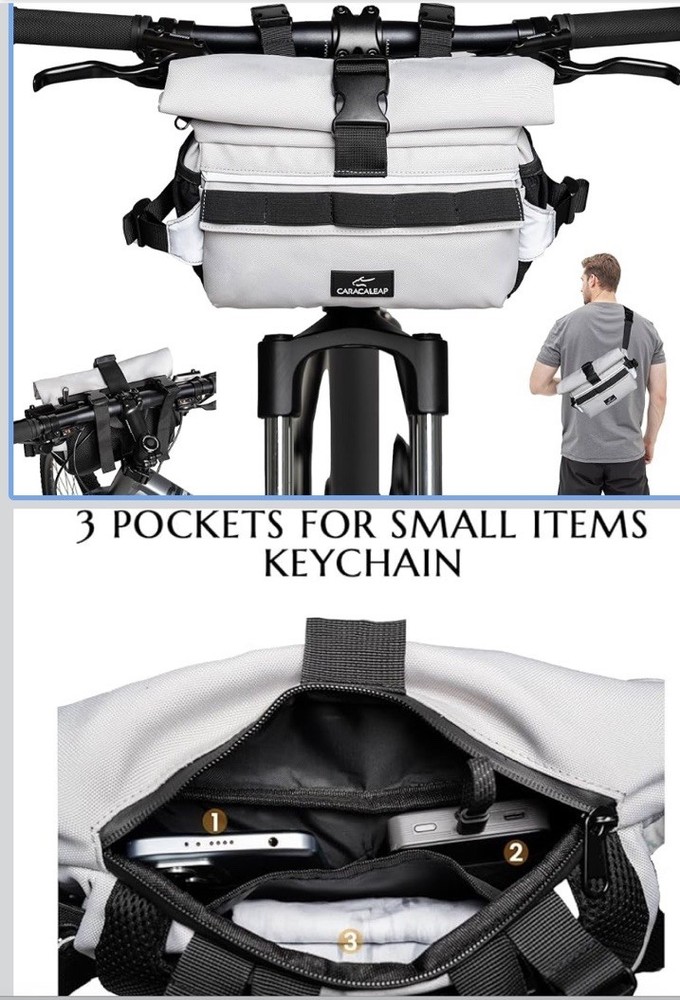 Caracaleap Compact and Versatile 2-in-1 Handlebar Bag