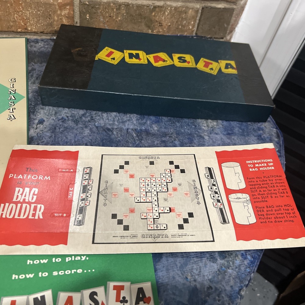 Vintage Ginasta 1954 Card Tile Board Game Complete