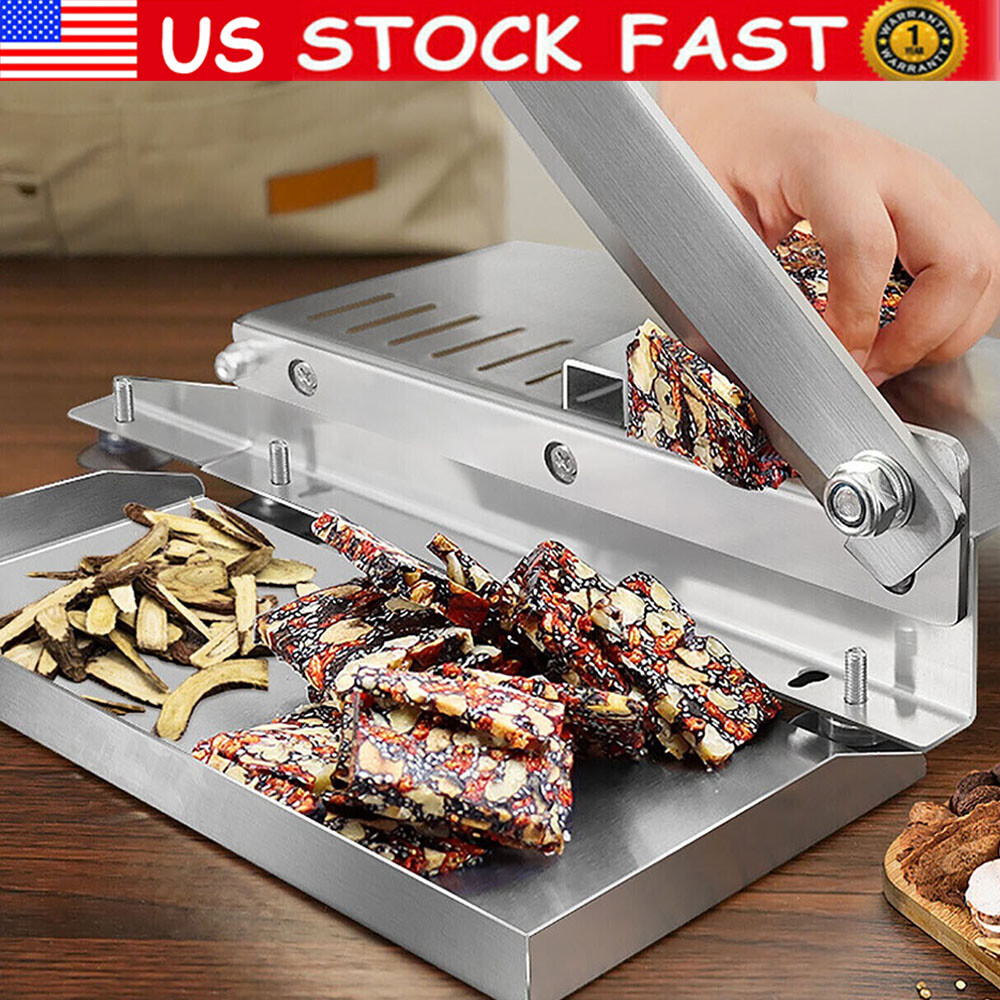 Manual Meat Slicer Bone Mutton Beef Vegetable Roll Slicing Cutter Machine US