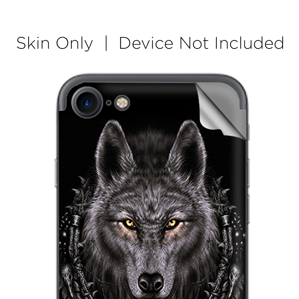 Apple iPhone 7 / 8 Skins Decal Wrap Wolf dreamcatcher back white