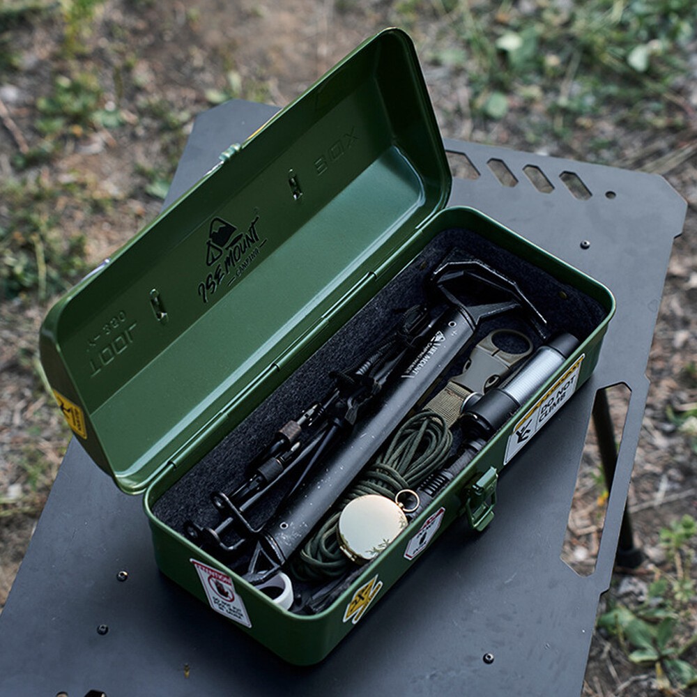 Tools Storage Box Portable Camping Picnic Hand Box Metal Tools A6G2