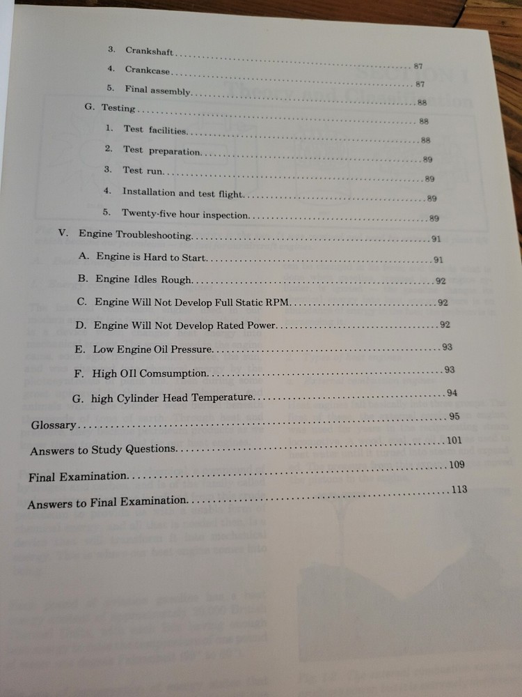 1985 Aircraft Reciprocating Engines Training Manual