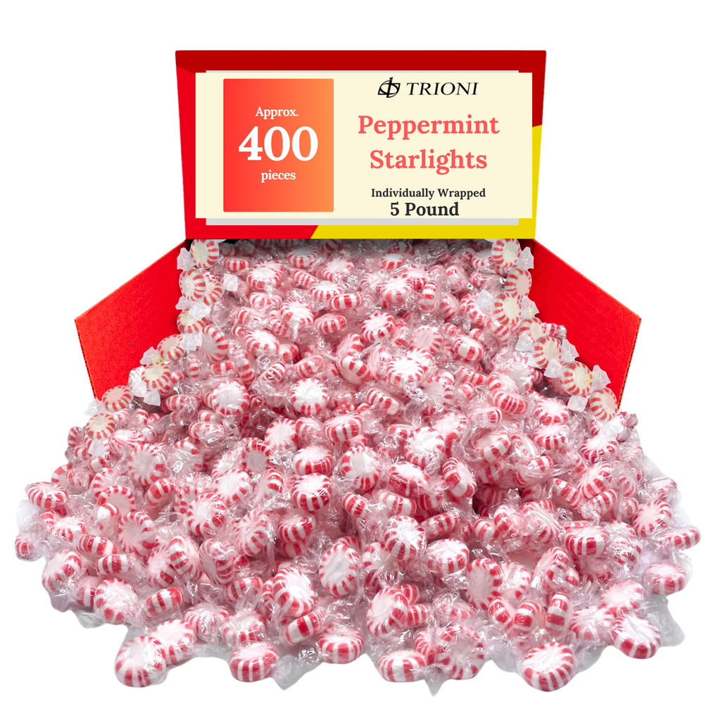 Starlights Mint Peppermint Individually Wrapped Mints Candy - 2, 3, & 5 LB