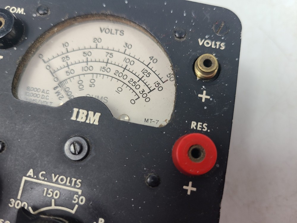 Vintage IBM Voltmeter OHM Meter Model MT-7 Multimeter Bundle