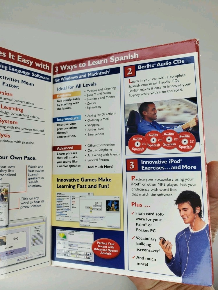 BERLITZ Spanish Premier Language Learning Software 8-Disc Set For Windows & Mac