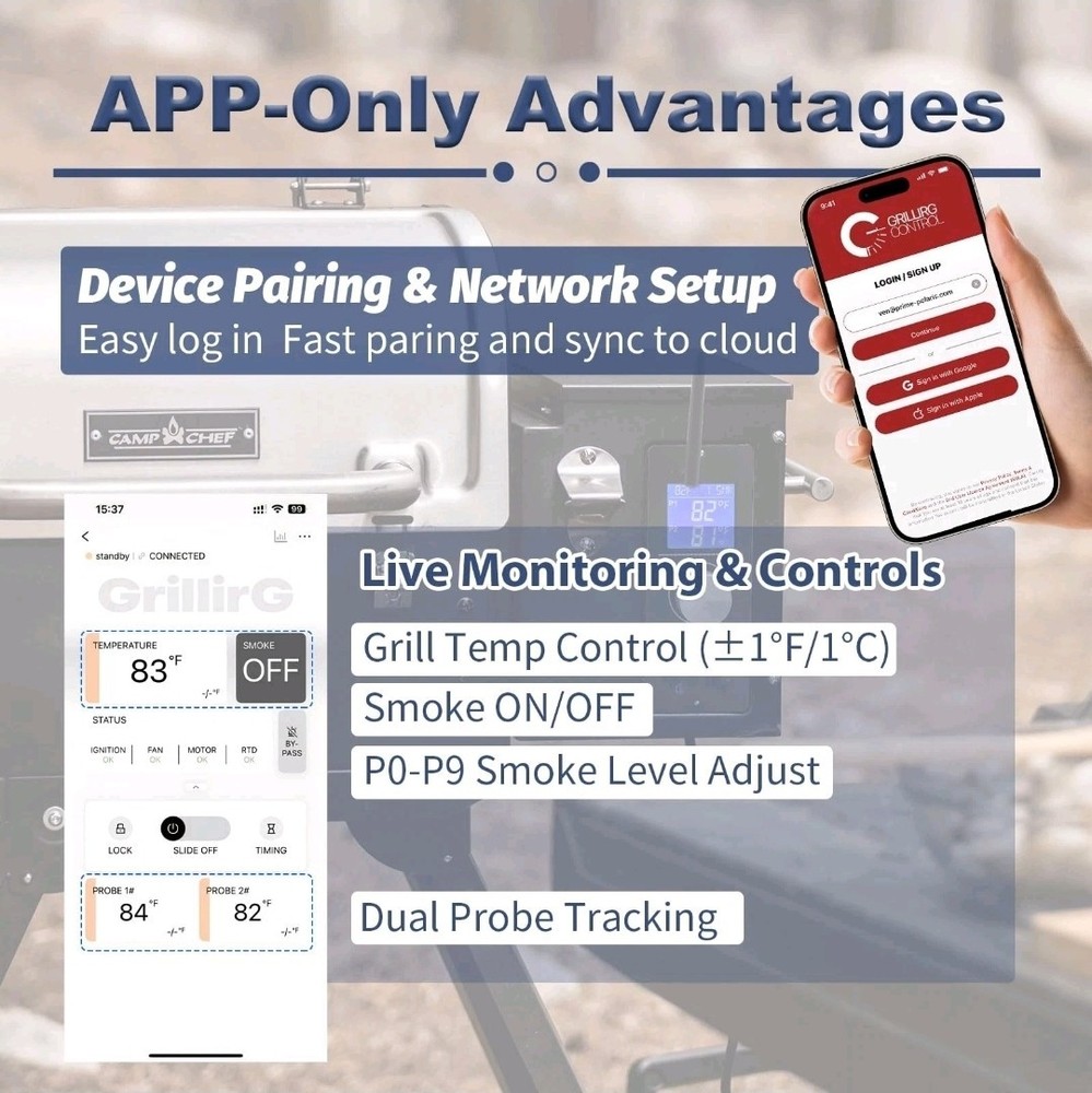 WiFi PID Pellet Grill Controller Replacement Board for Camp Chef Gen 2...