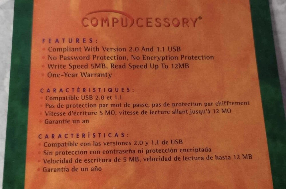 Compucessory 4GB USB Flash Drive CCS26464 - SEALED