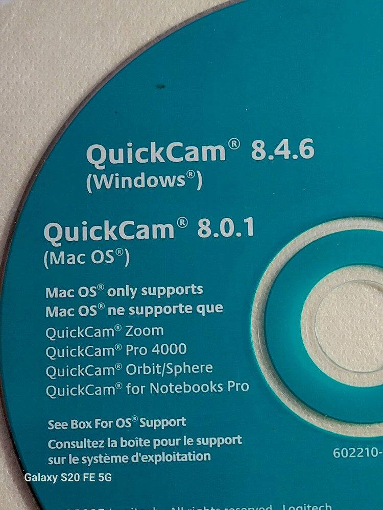 QuickCam 8.4.6 For Windows QuickCam 8.0.1 For Mac OS-CD-2005 Logitech-+ Book