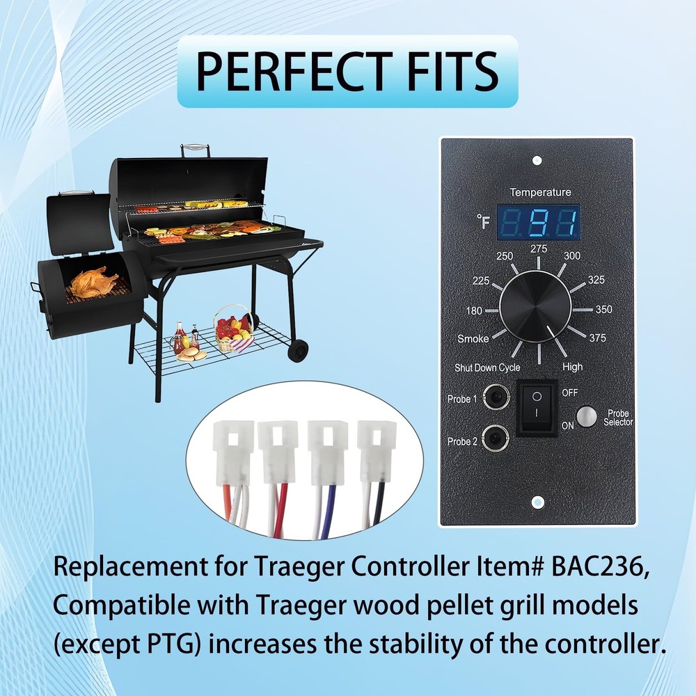 Digital Thermostat Kit for Traeger Control Panel Kit Parts Replacement, Compa...