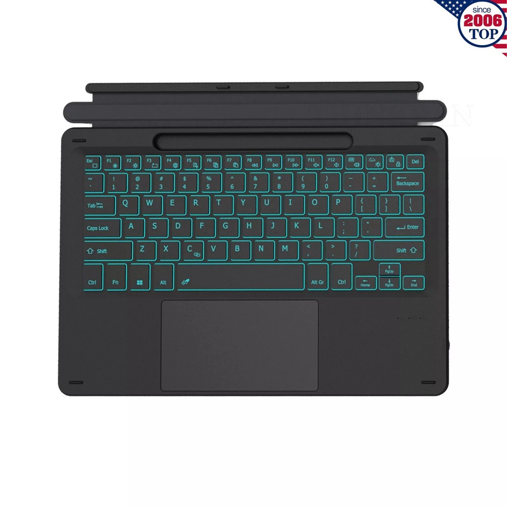 For Microsoft Surface Pro 11 10 9 8 X Slim Backlit Wireless Bluetooth Keyboard