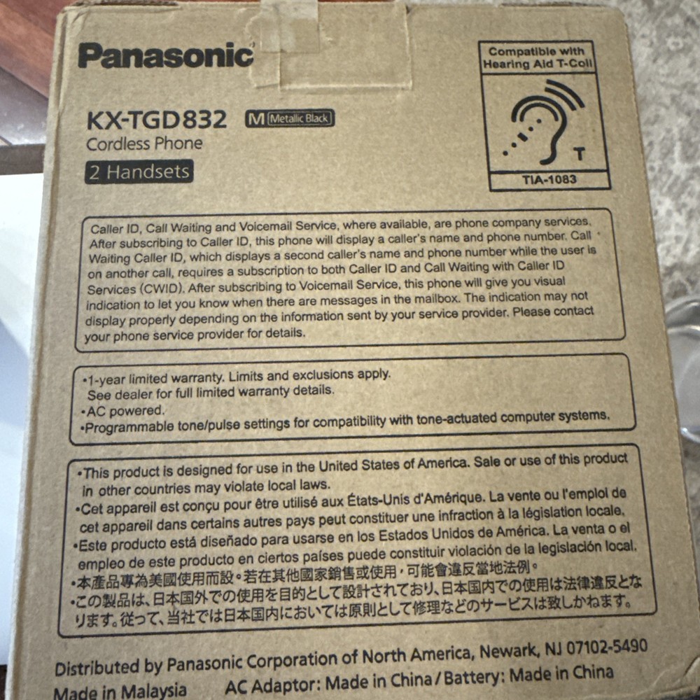 Panasonic Cordless Landline Phone Set with Advanced Call Blocking Feature Read