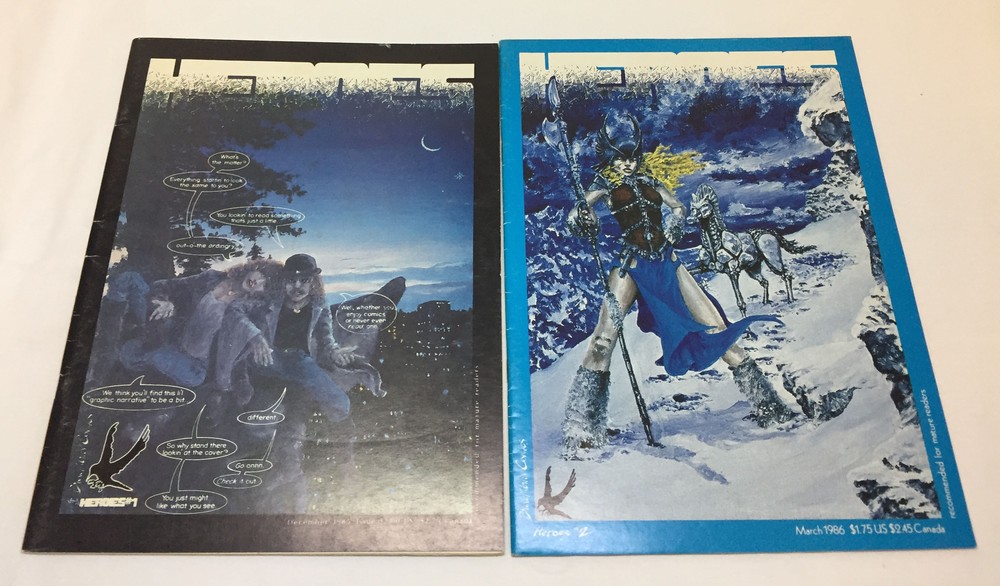 1985/1986 HEROES comic magazines #1 and 2