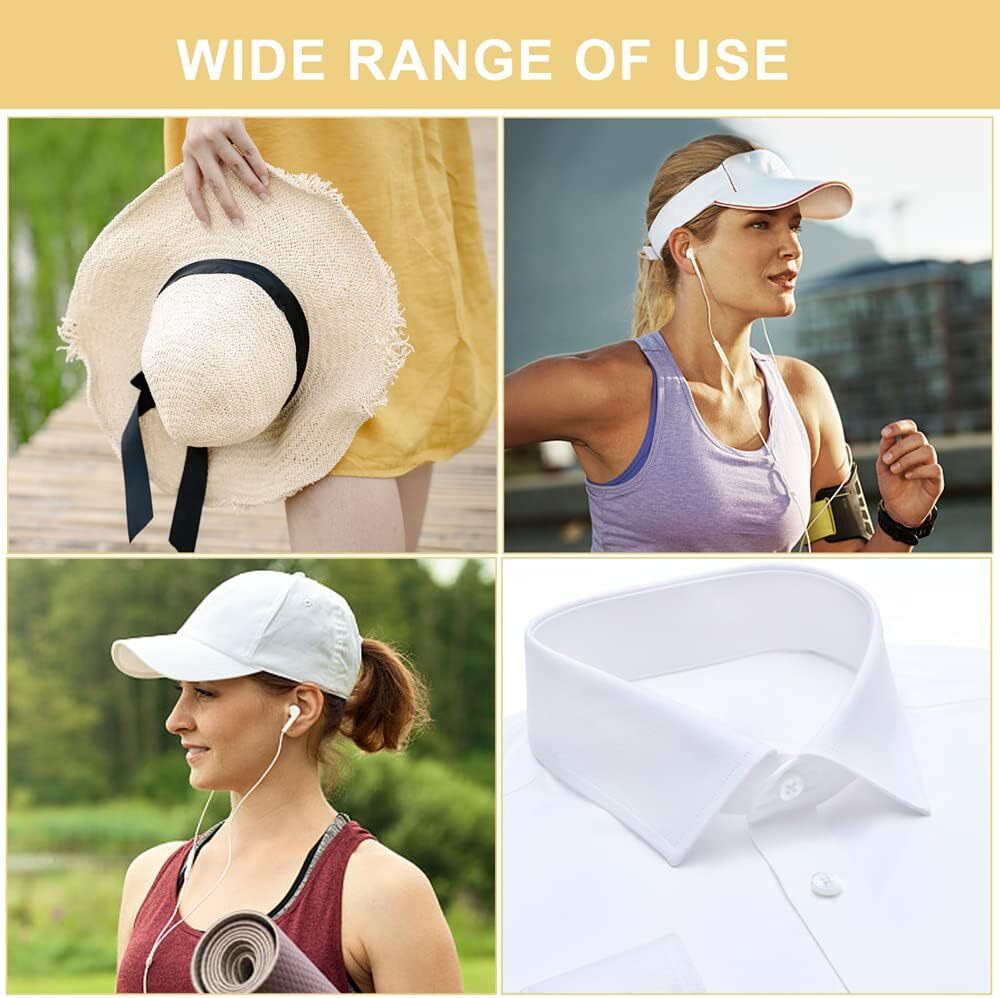 30 Pcs Hat Sweat Sticker Golf Liner Cap Absorbent Pad Disposable...
