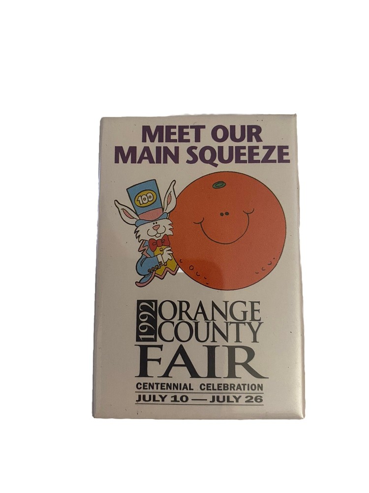 Orange County Fair 1992 Centennial California Pin Back Button P8