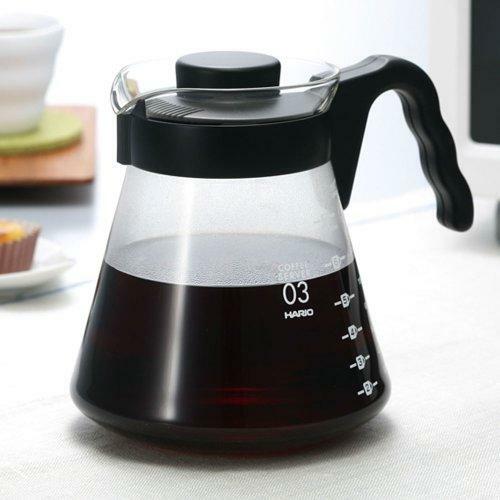 Hario V60 Glass Coffee Server, 1000ml, Black