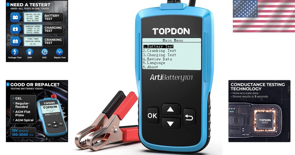 AB101 Car Battery Load Tester - Precision Testing for Smooth Vehicle Operation