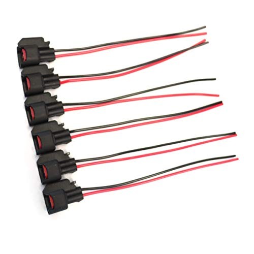 (8pcs) Fuel Injector Connector for EV6 EV14 USCAR Pigtail Harness Socket Plug