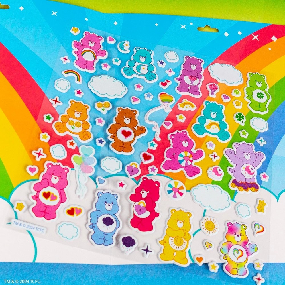 Creative Fun with Care Bears: 75+ Reusable Stickers & Double-Sided Playset