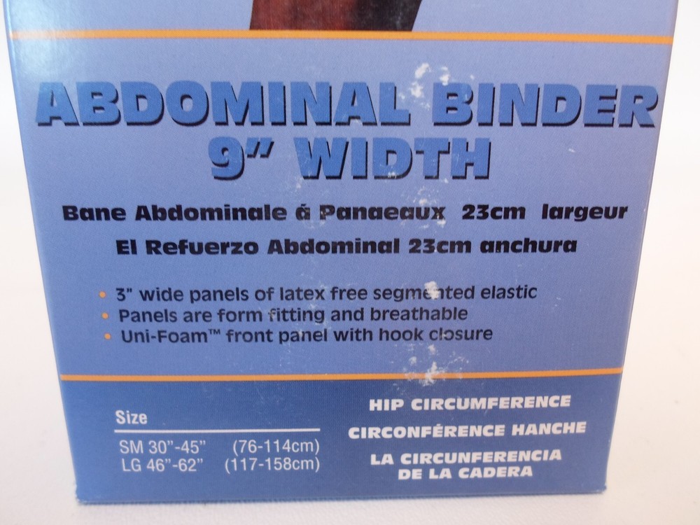 Scott Abdominal Binder 9" Width Size Large Fits 46" - 62" Hip circumference