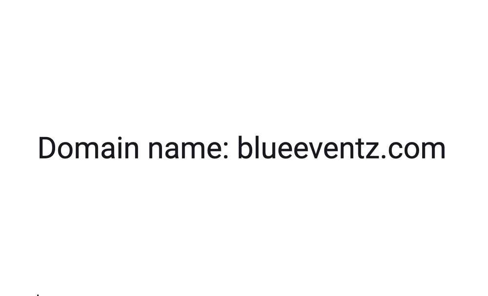 Domain name: blueeventz.com