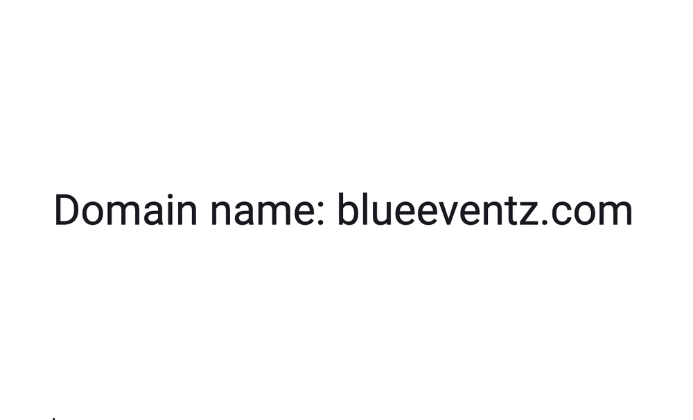 Domain name: blueeventz.com
