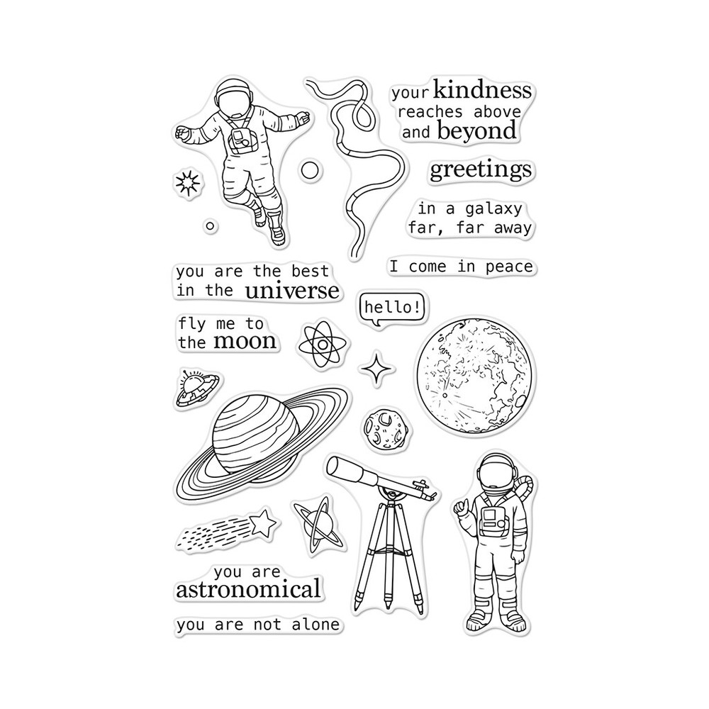 Hero Arts "ASTRONOMICAL" Clear Stamps OR Stamp & Dies Bundle