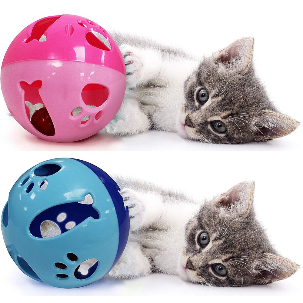 Pets First Large Cat Ball Toy with Ringing Bell Inside Interactive Cat Toy