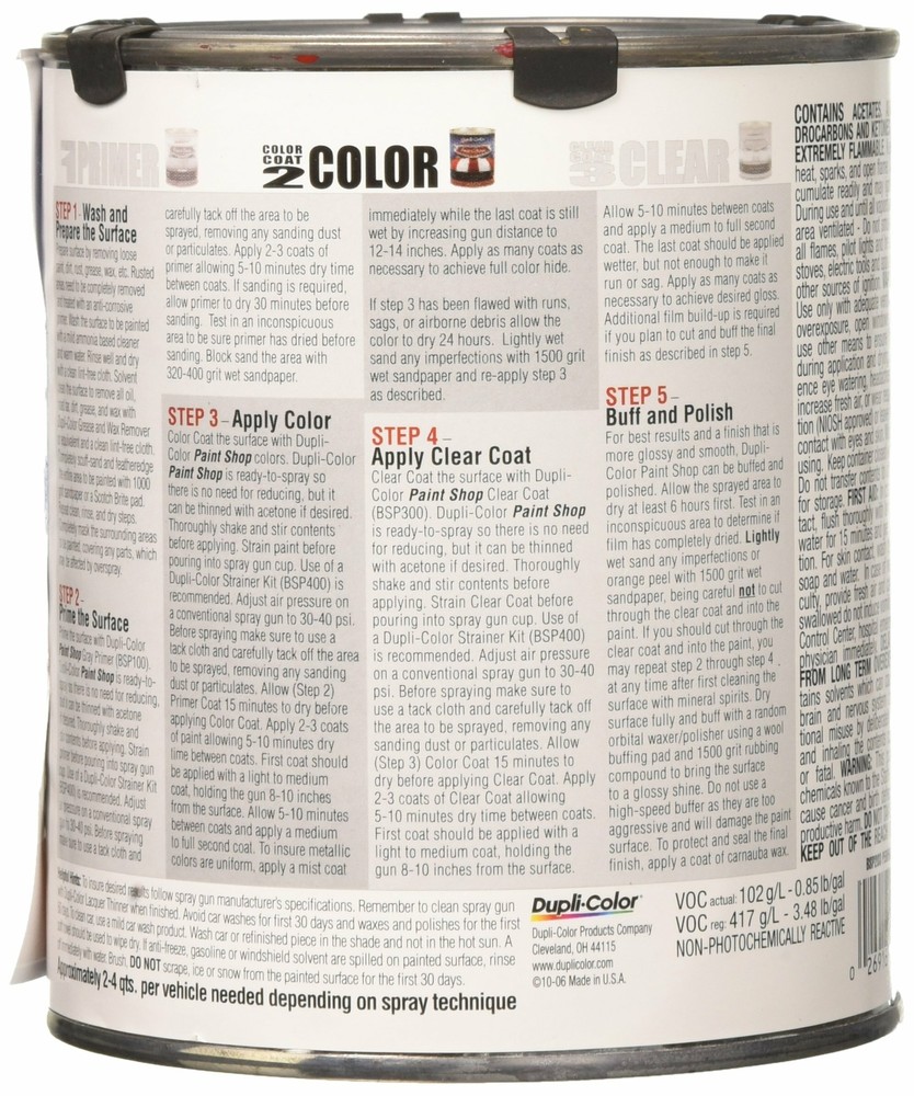 Dupli-Color EBSP20300 Painthop Finish System, Performance Red, 1 Quart