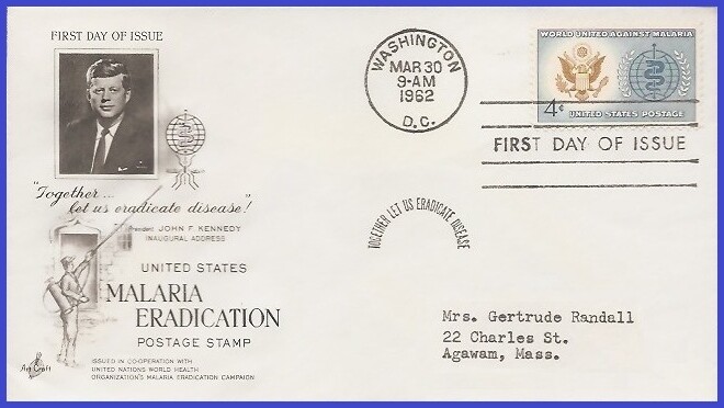 USA3 #1194 ADDR ARTCRAFT FDC   Malaria Eradication