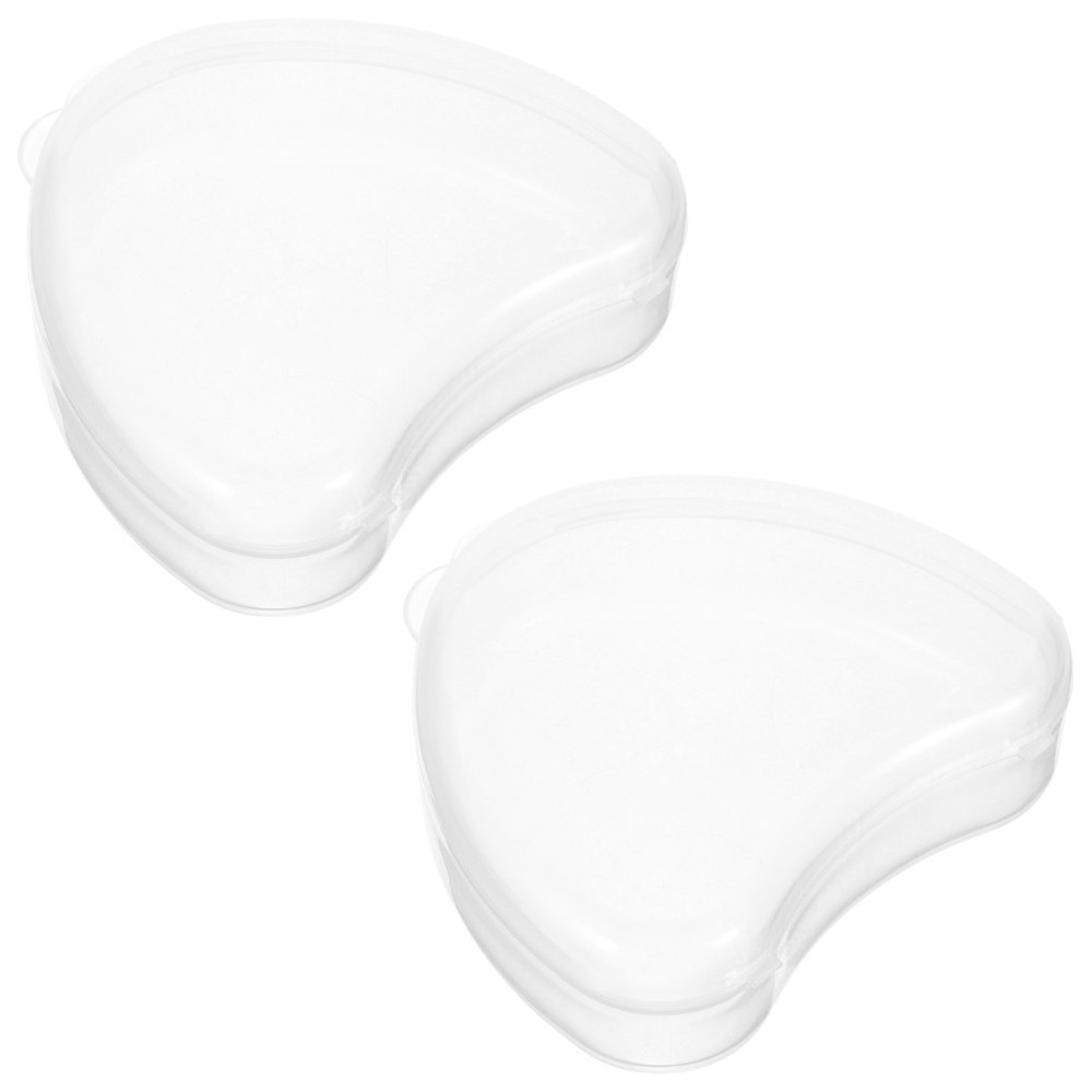 2 Pcs Lightweight Denture Box Small Retainer Case Portable Container with Lid