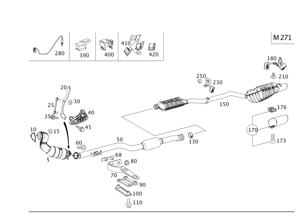 Genuine Mercedes-Benz Lambda Sensor 006-542-27-18