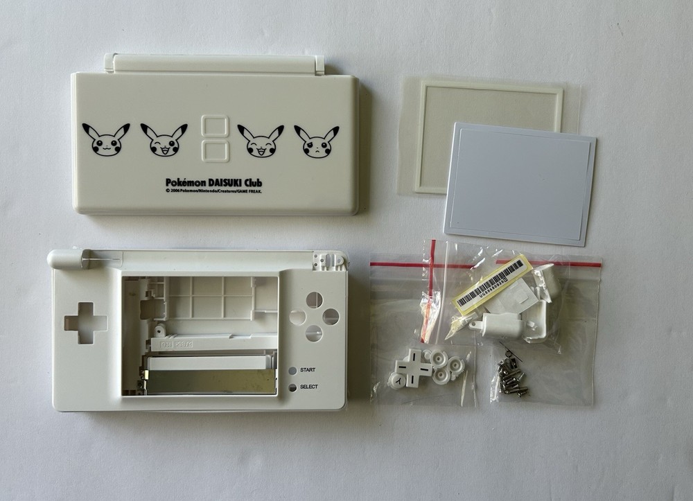 Pikachu Pokemon Daisuki Nintendo DS Lite Full Replacement Housing Shell Screen