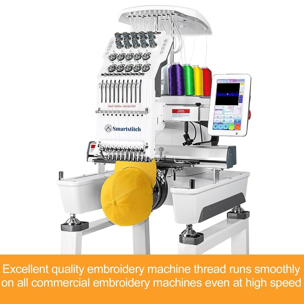 New brothread - Single Huge Spool 5000M Each Polyester Embroidery Machine Thr...