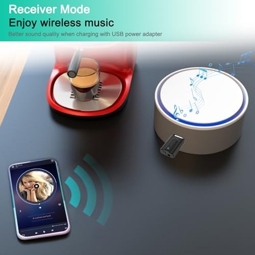USB Bluetooth 5.0 Transmitter Receiver, 2-in-1 Mini Wireless Audio Adapter,