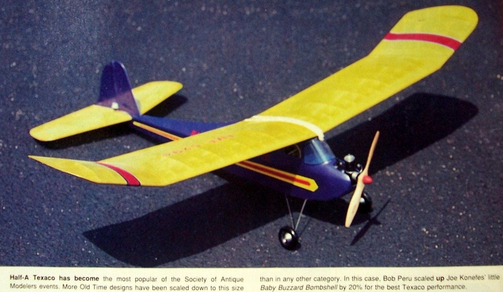 BABY BOMBSHELL PLAN + CONSTRUCTION ARTICLE to Build 42" 1/2A RC Model Airplane