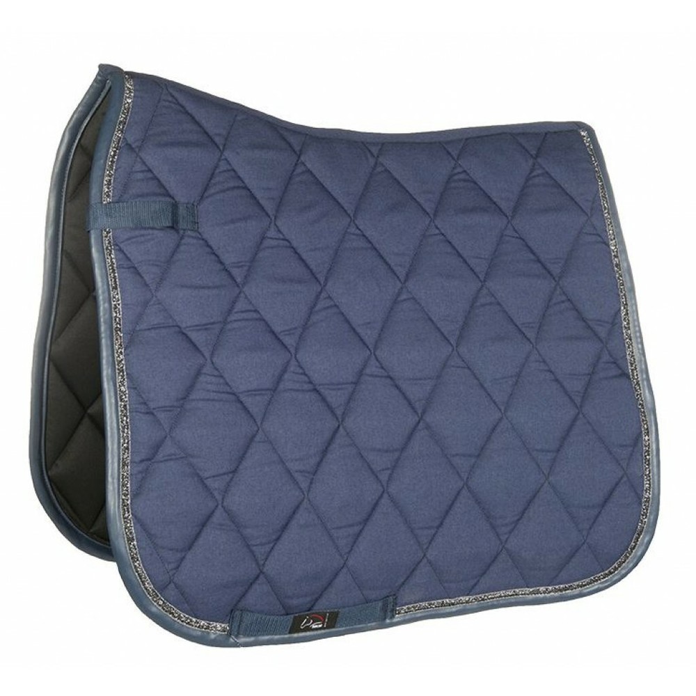 HKM Glossy Dressage Saddle Pad - Deep Blue