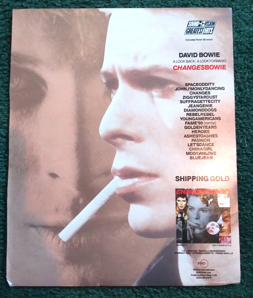 David Bowie - 9 Billboard Magazine Promo Advertisements