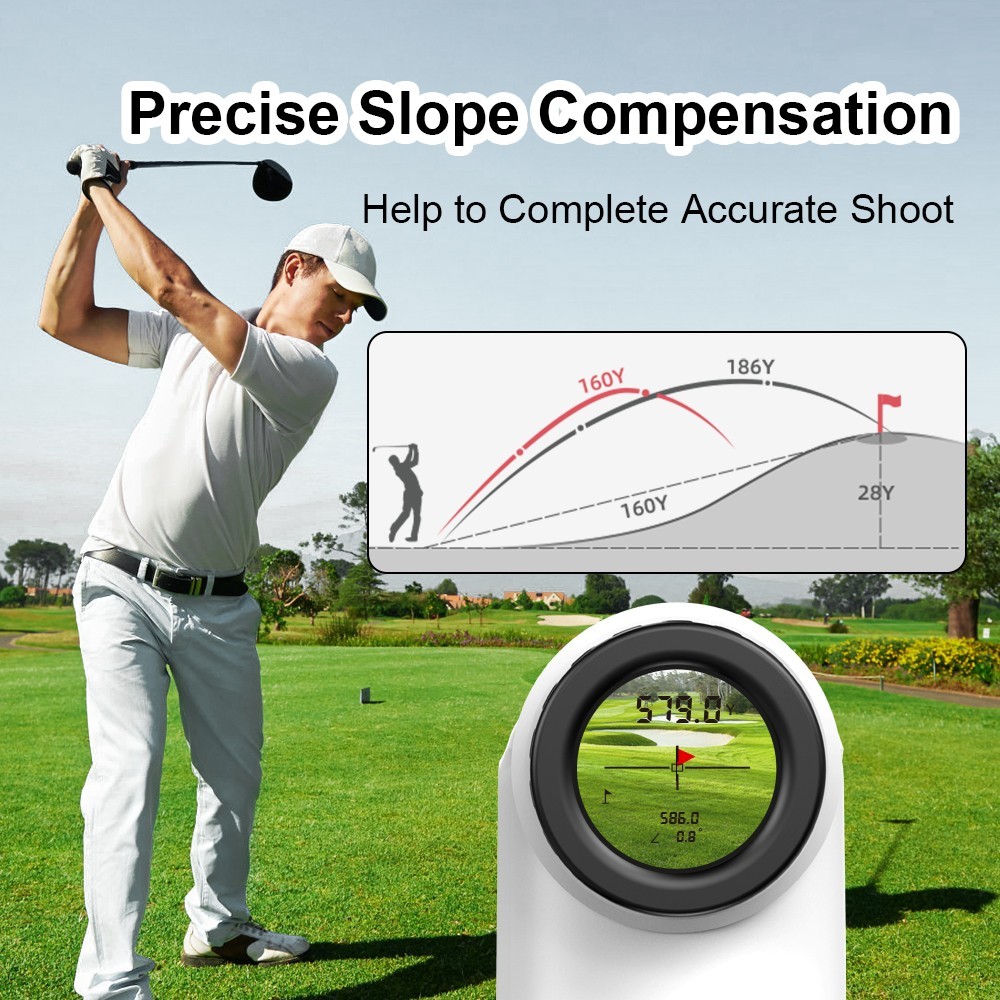 Professional Golf Laser Rangefinder Slope Meter Precise Shot 600m