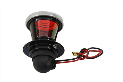 Black 2 inch Round Tail Lamp with Bulb for Harley-Davidson